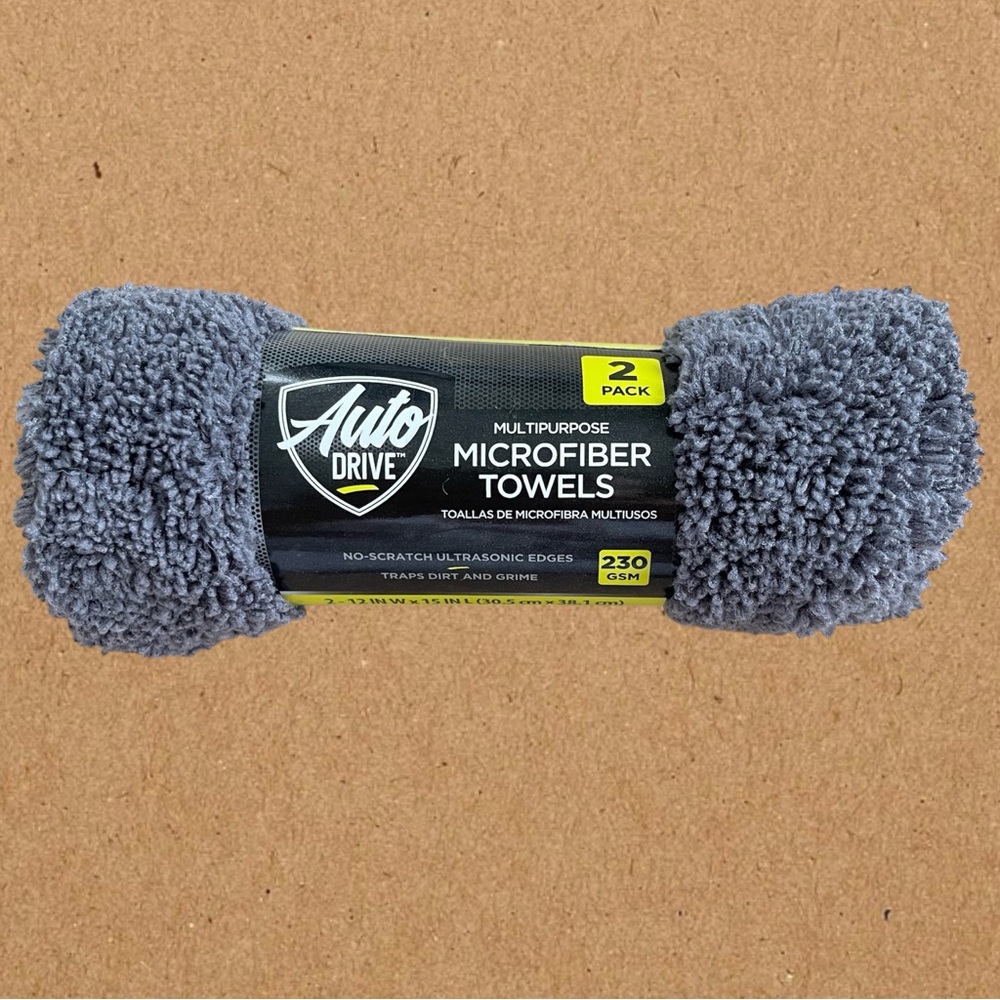 Auto Drive Multipurpose Microfiber Towels 2 pack, gray